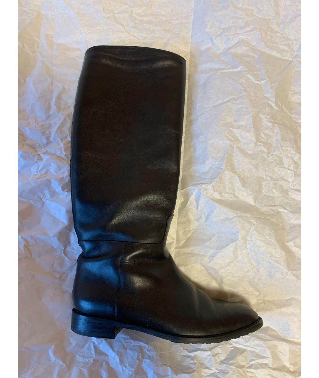 STUART WEITZMAN Черные кожаные сапоги, фото 9