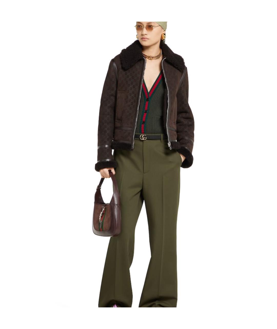 GUCCI Коричневая замшевая дубленка, фото 2