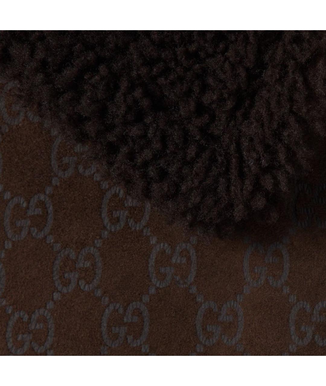 GUCCI Коричневая замшевая дубленка, фото 5