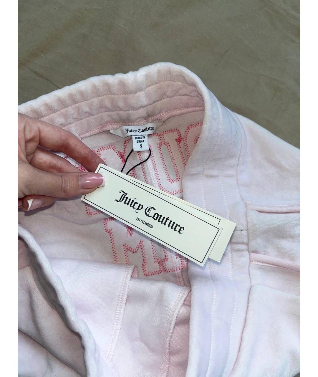 JUICY COUTURE Розовые велюровые шорты, фото 3