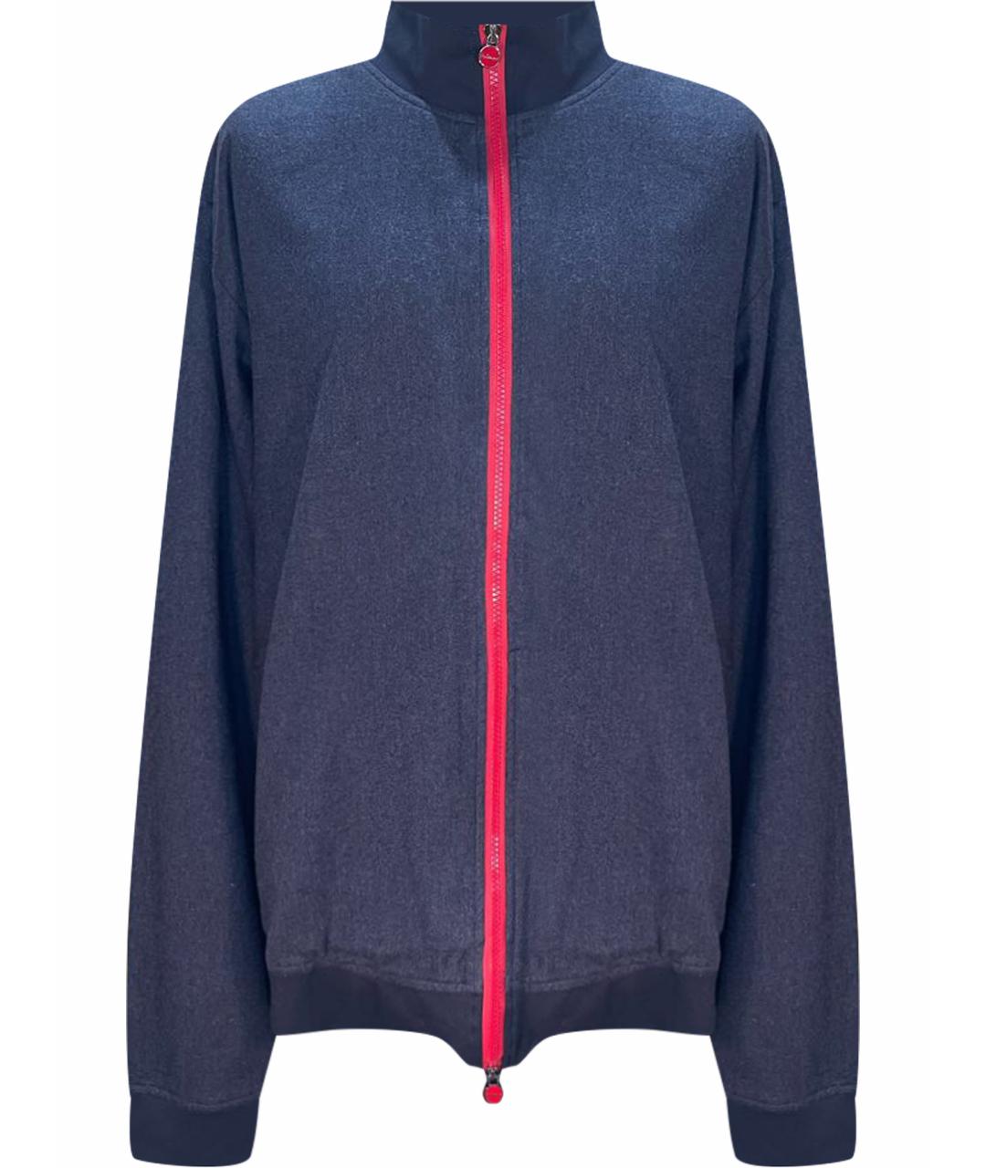 KITON Темно-синяя хлопковая спортивная куртка, фото 1