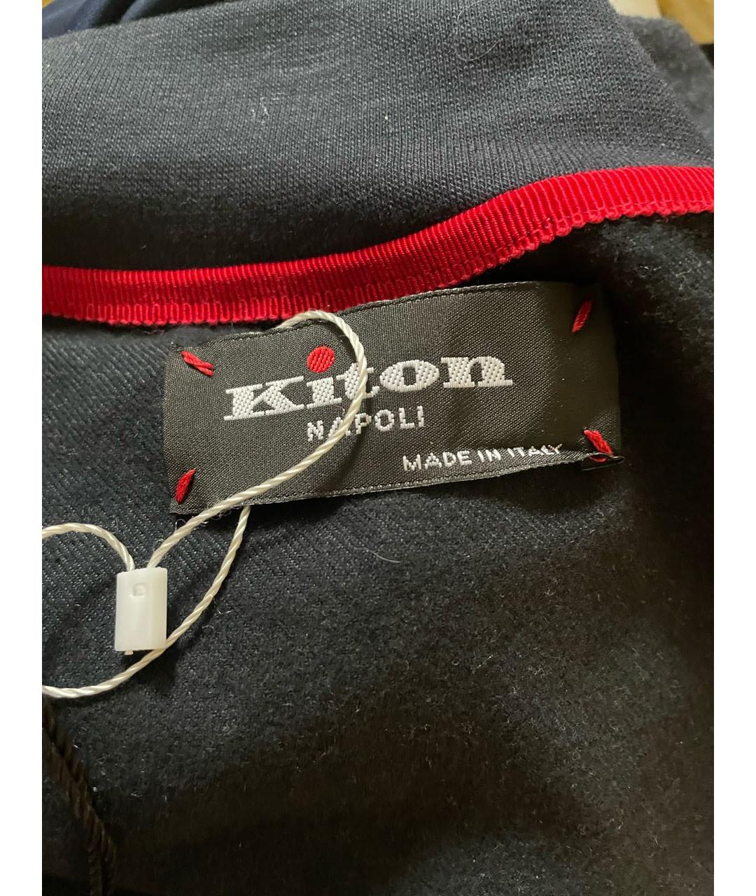 KITON Темно-синяя хлопковая спортивная куртка, фото 3