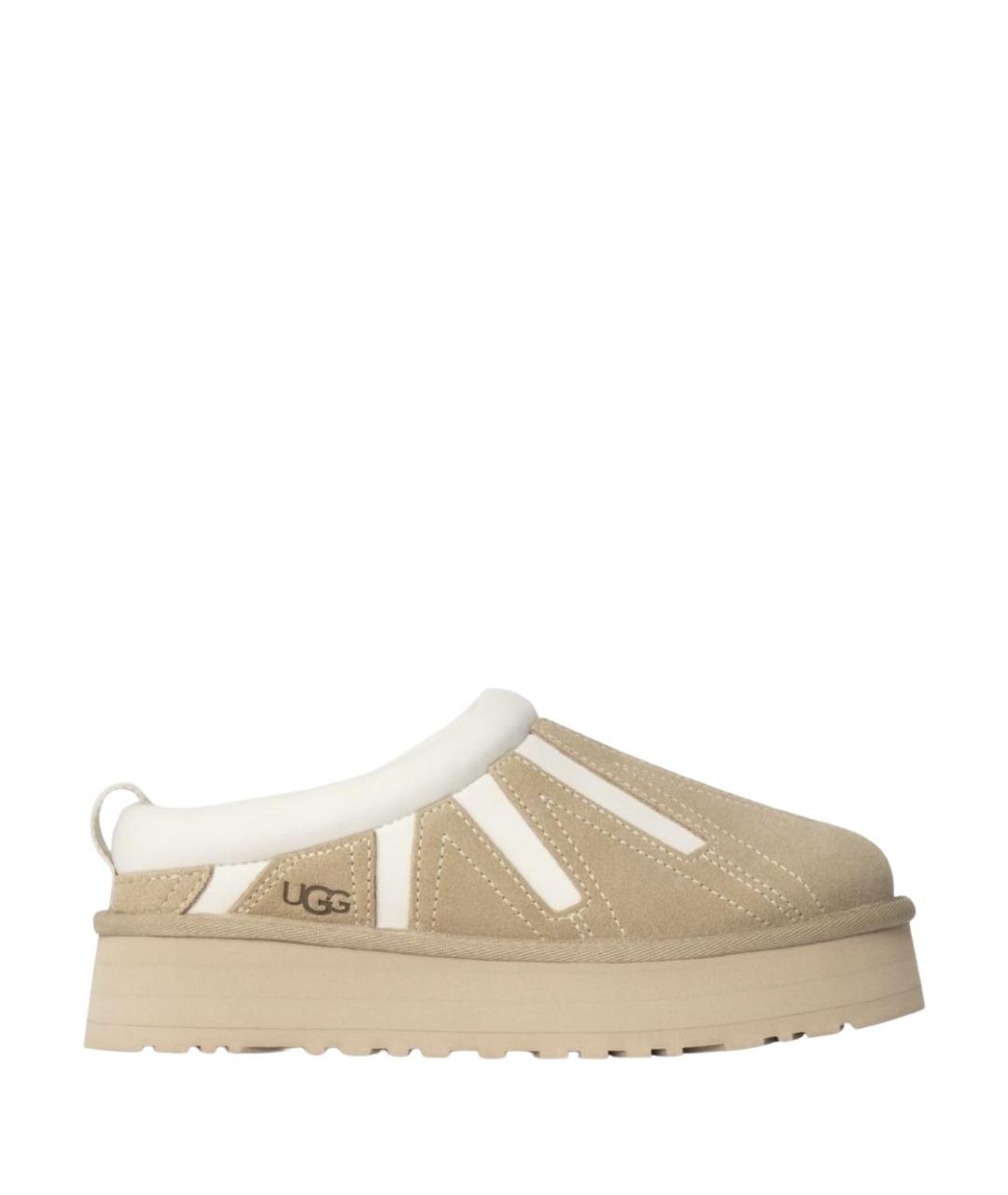 UGG AUSTRALIA Бежевые замшевые сабо, фото 1