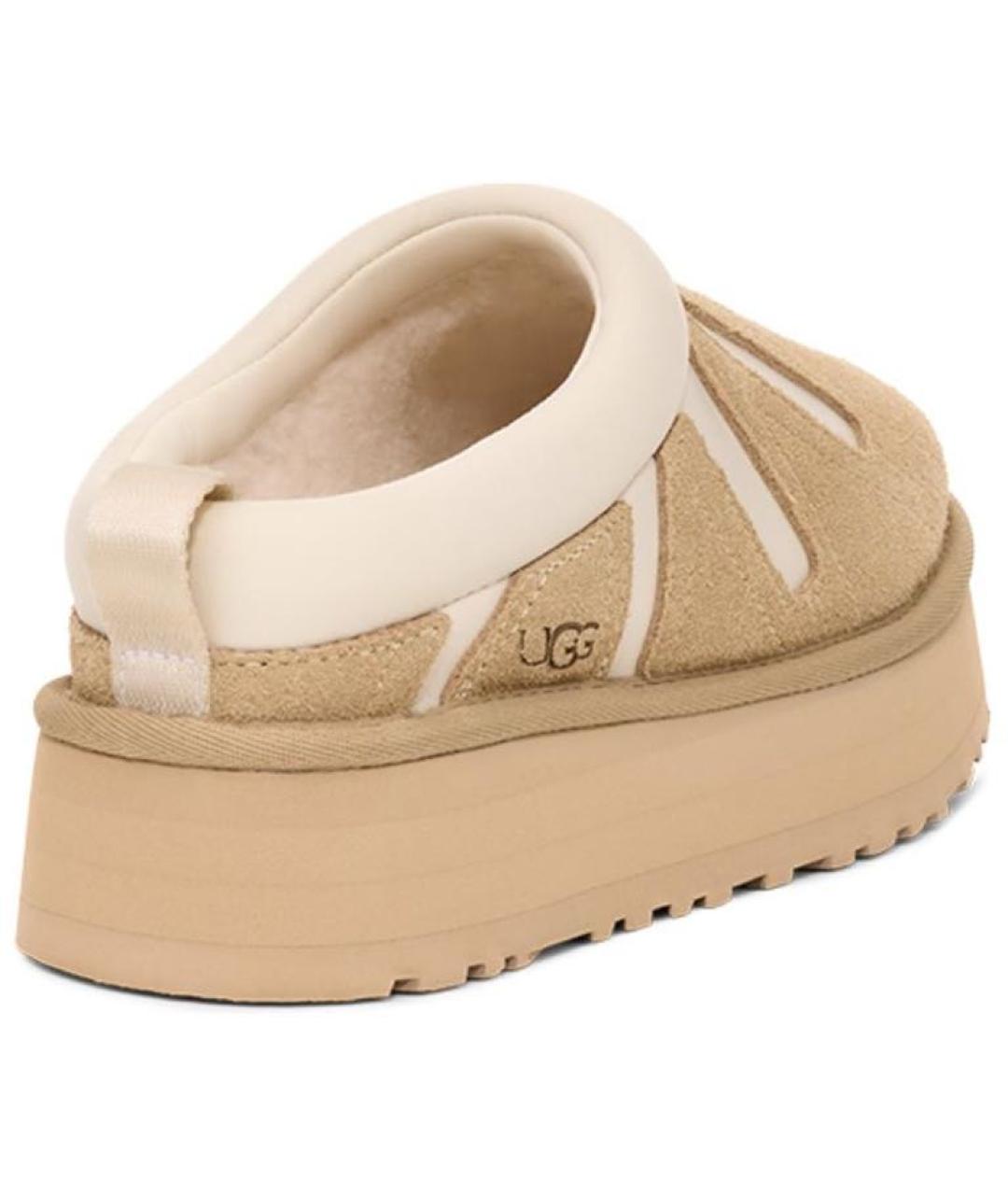 UGG AUSTRALIA Бежевые замшевые сабо, фото 3