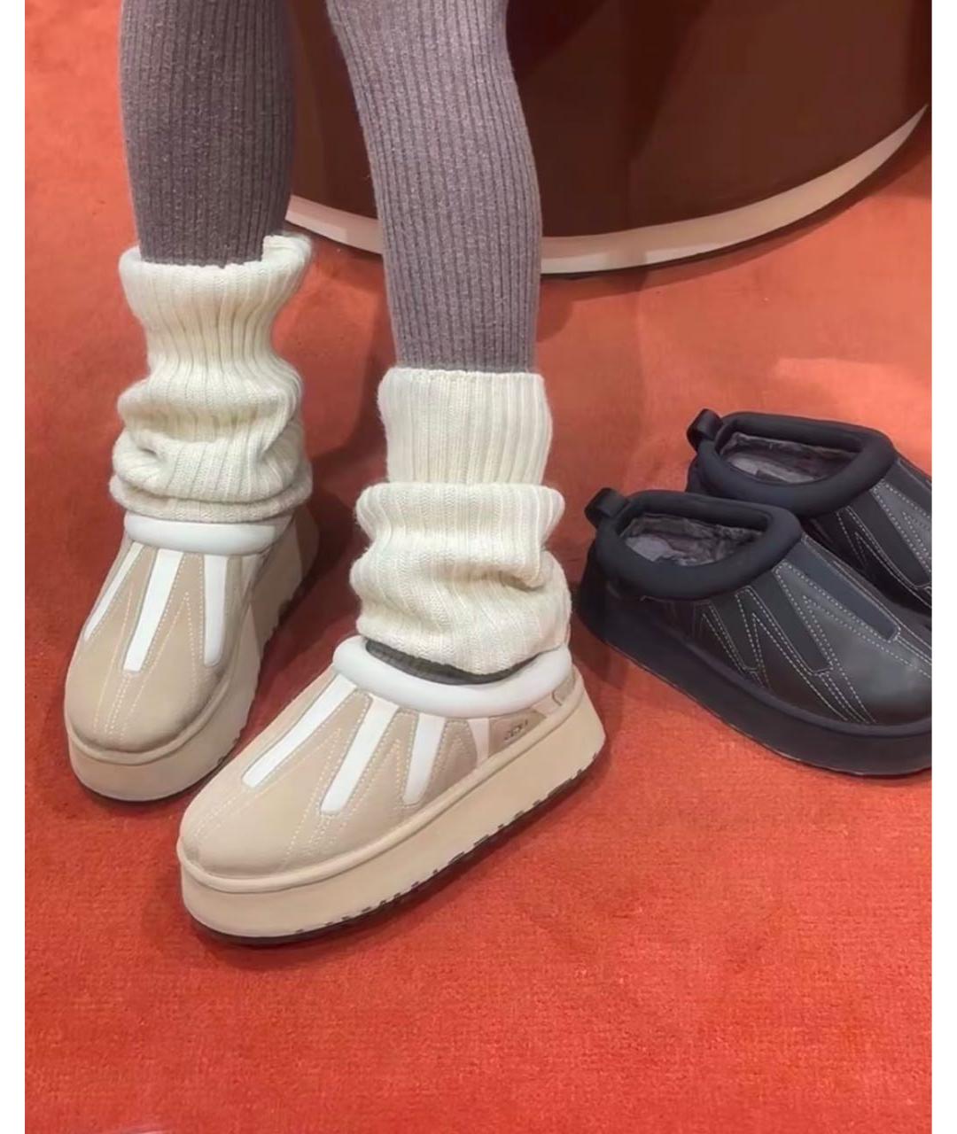 UGG AUSTRALIA Бежевые замшевые сабо, фото 8