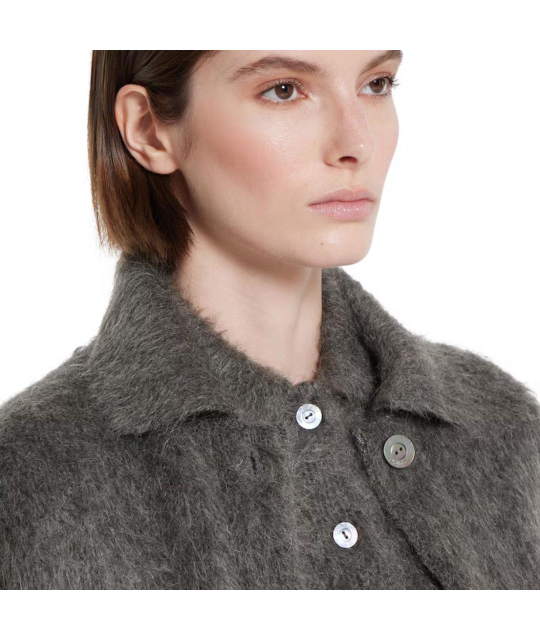 GUCCI Серый шерстяной кардиган, фото 5