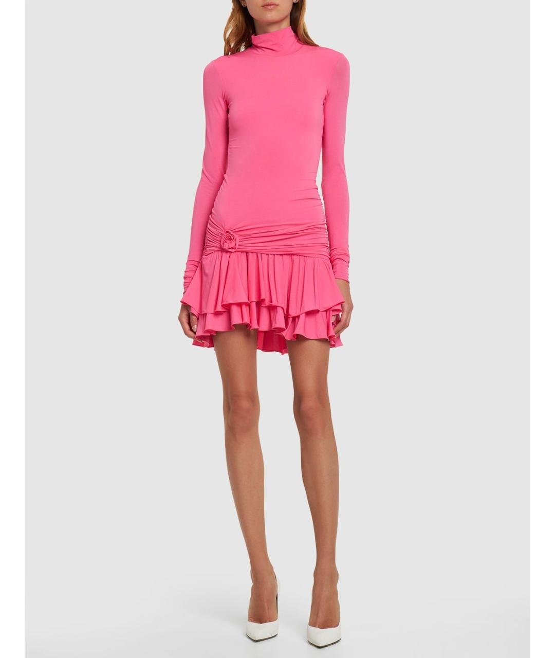BLUMARINE Розовое коктейльное платье, фото 4