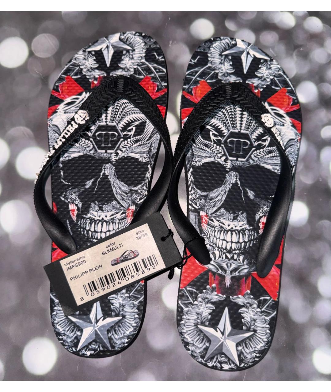 PHILIPP PLEIN Мульти шлепанцы, фото 3