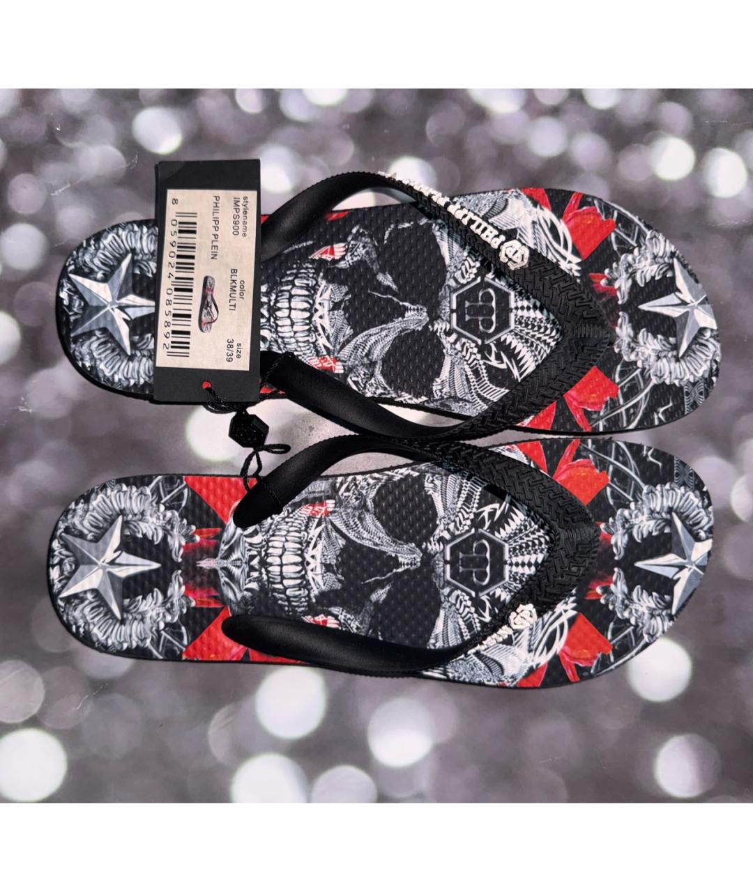 PHILIPP PLEIN Мульти шлепанцы, фото 7