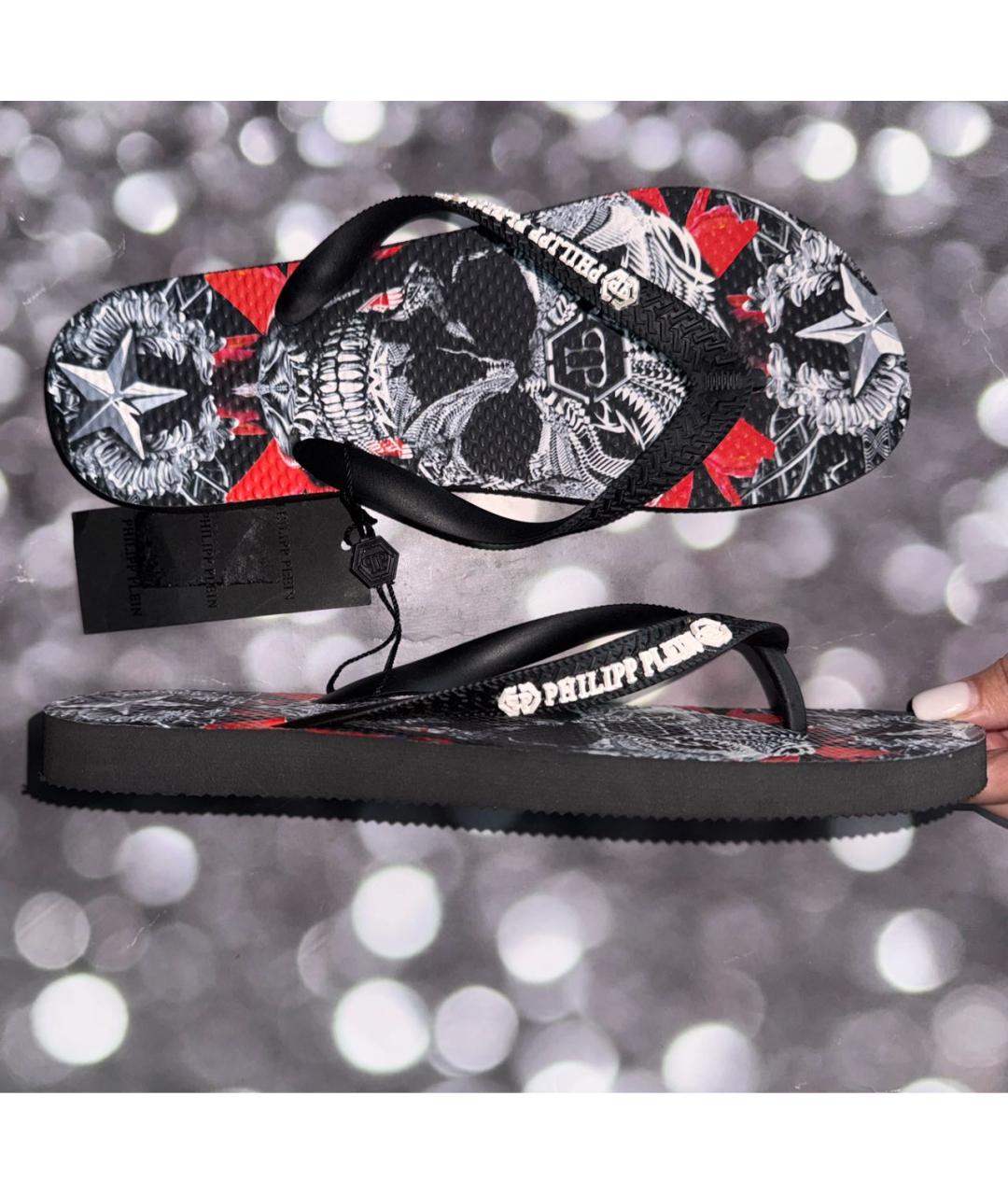 PHILIPP PLEIN Мульти шлепанцы, фото 8