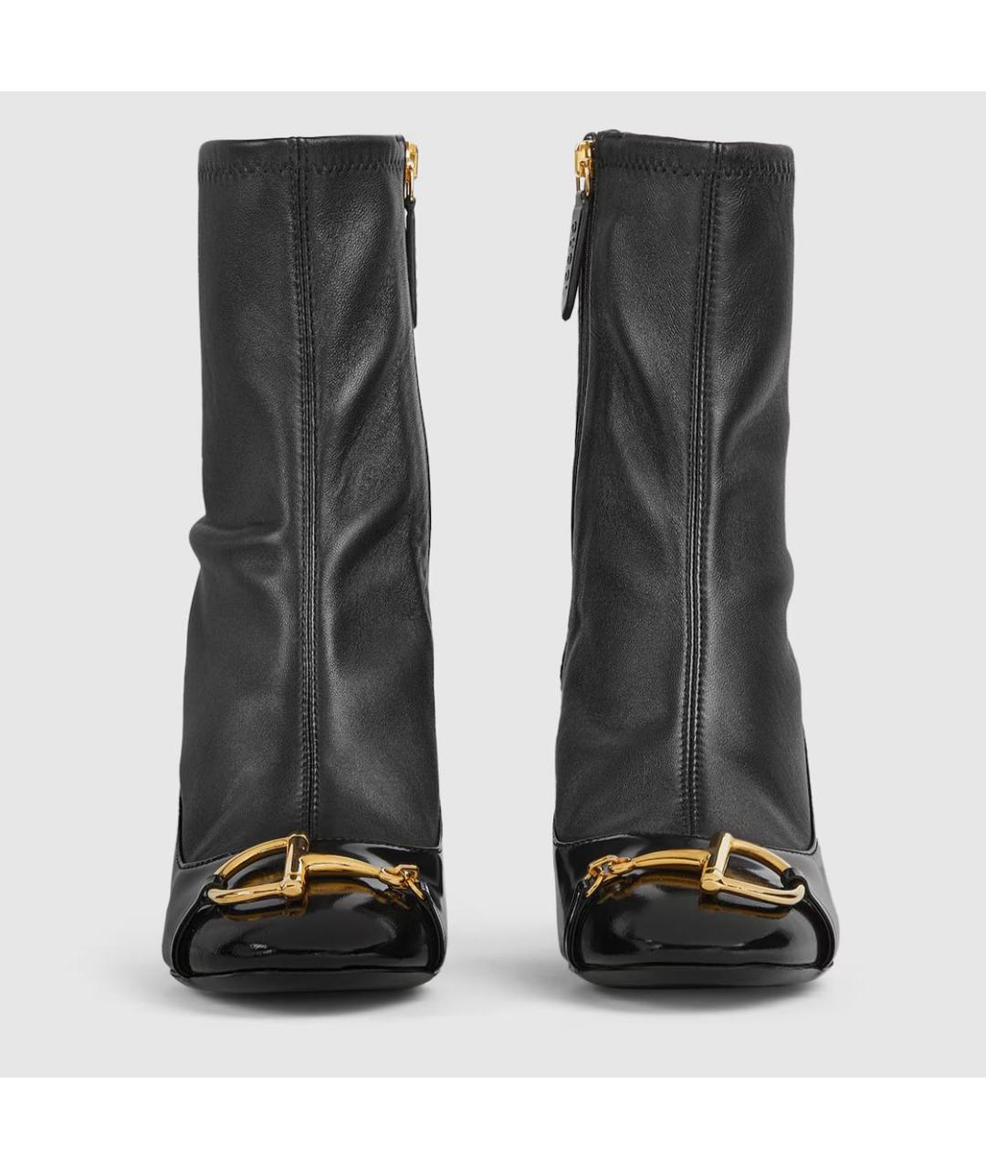 GUCCI Черные кожаные ботильоны, фото 4