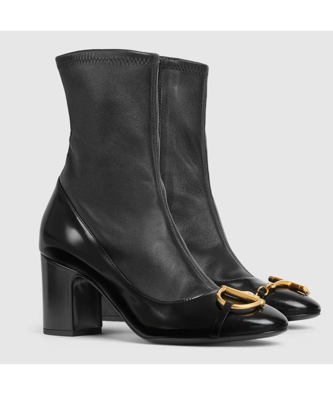 GUCCI Черные кожаные ботильоны, фото 2