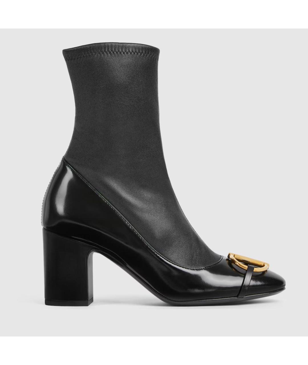 GUCCI Черные кожаные ботильоны, фото 6