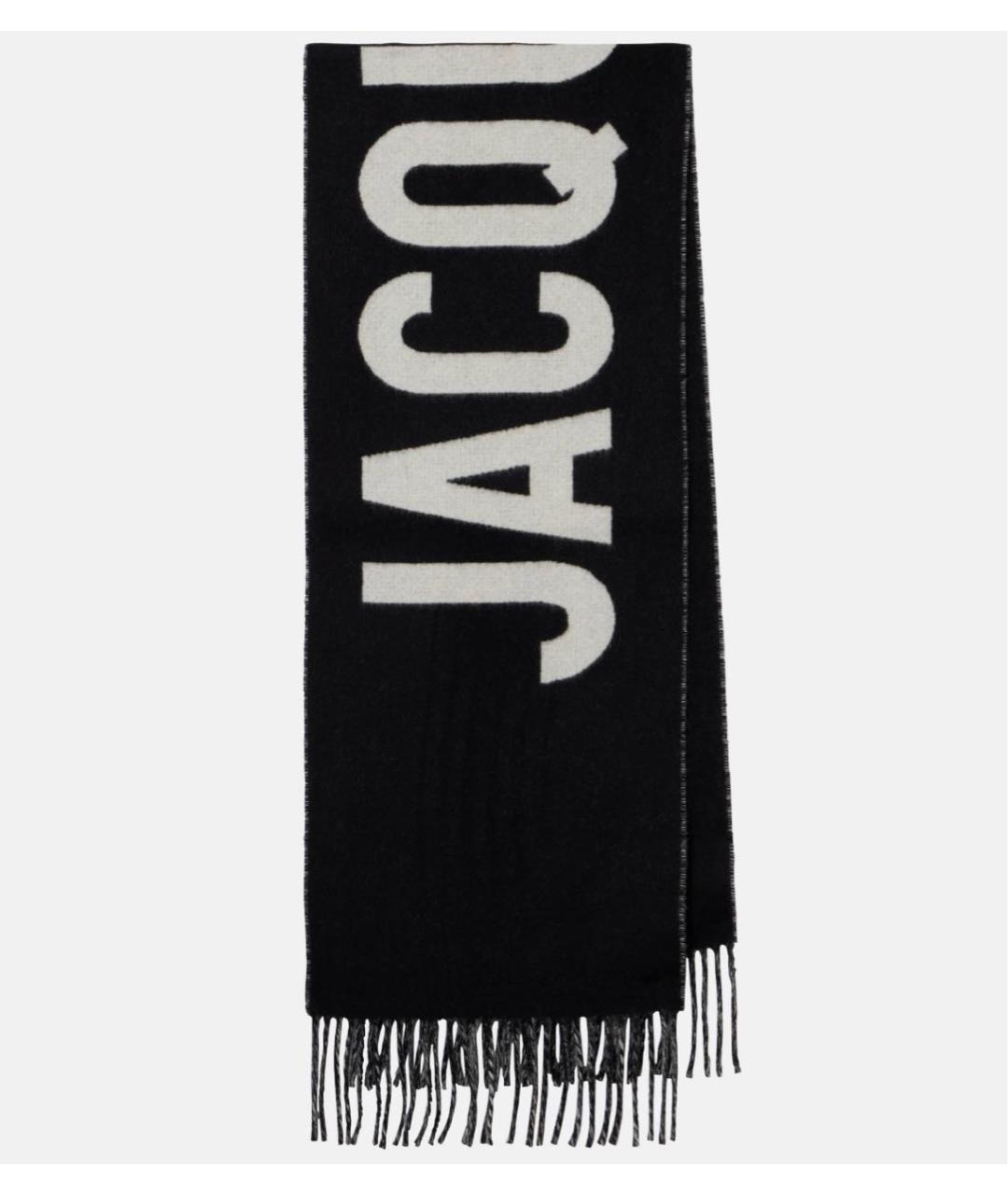 JACQUEMUS Черный шерстяной шарф, фото 6