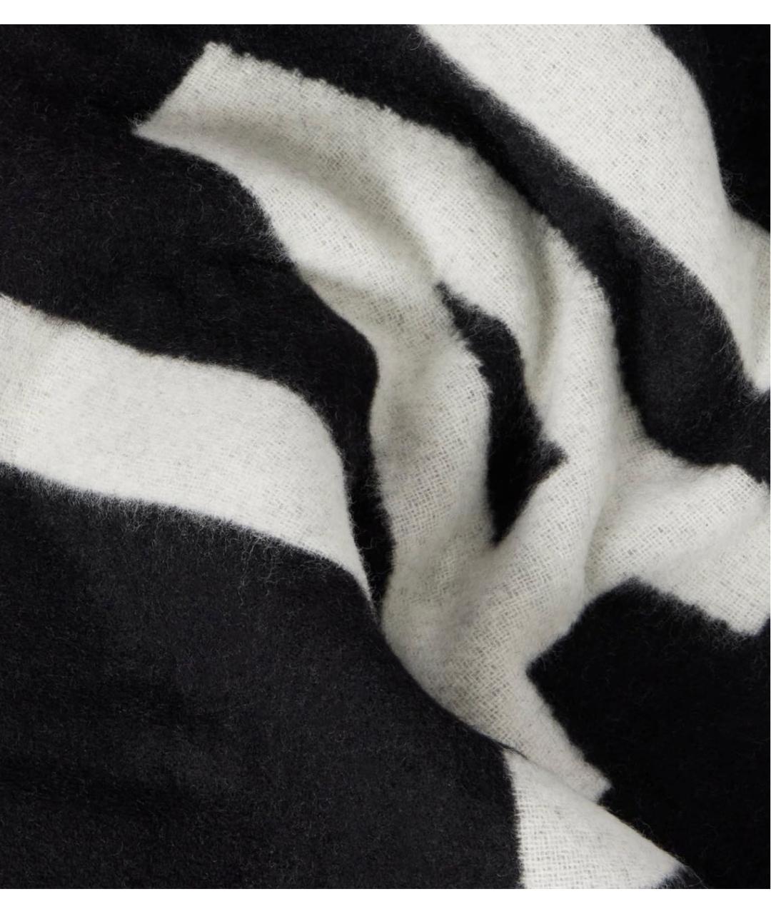 JACQUEMUS Черный шерстяной шарф, фото 4