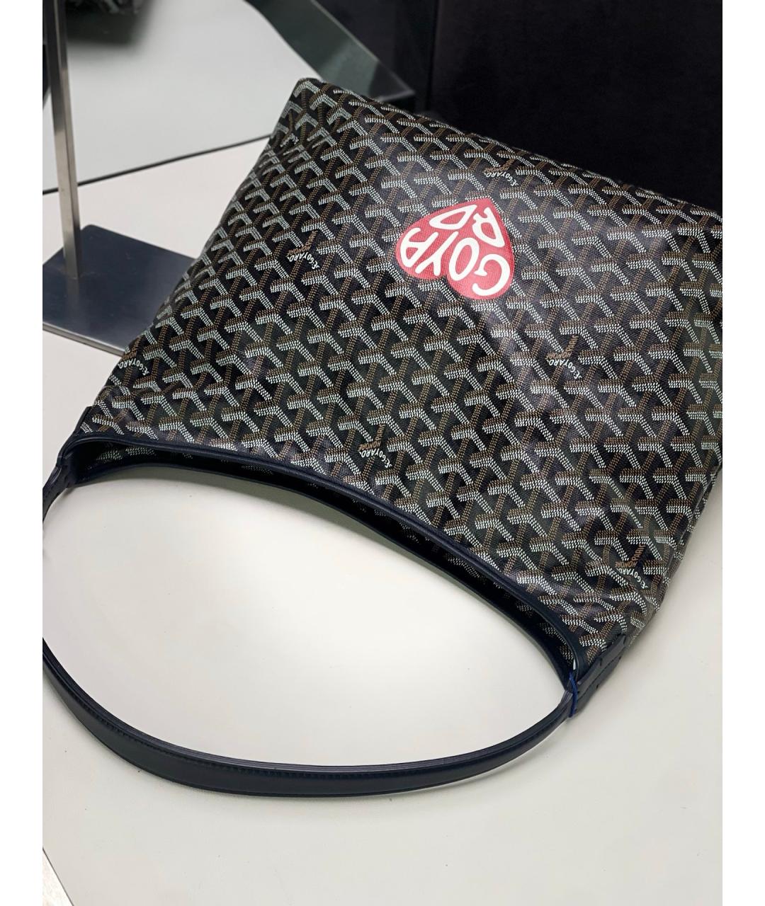 GOYARD Черная сумка через плечо из искусственной кожи, фото 6