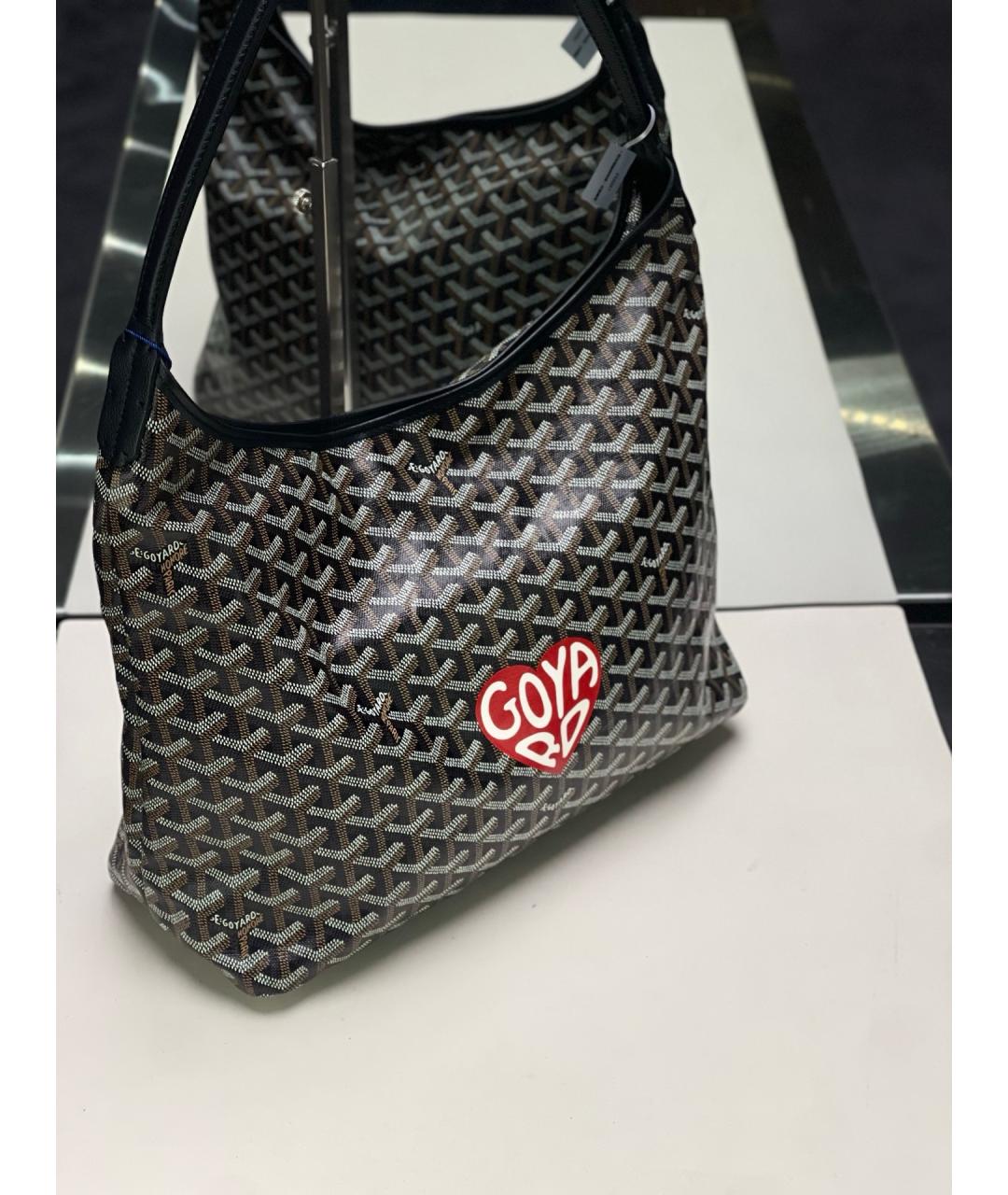 GOYARD Черная сумка через плечо из искусственной кожи, фото 2