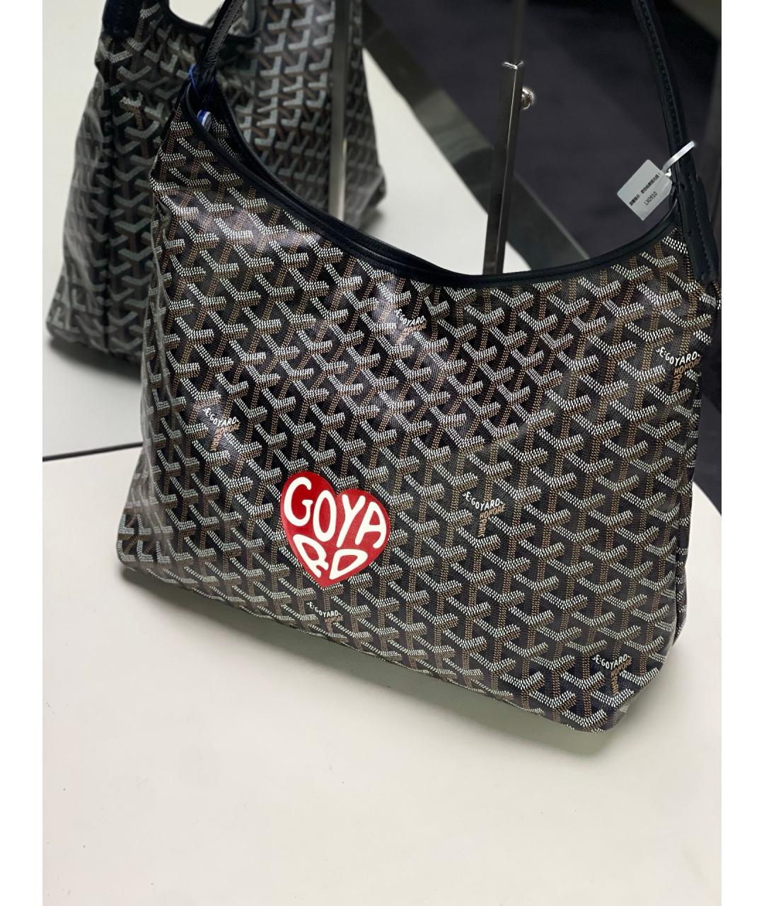 GOYARD Черная сумка через плечо из искусственной кожи, фото 3