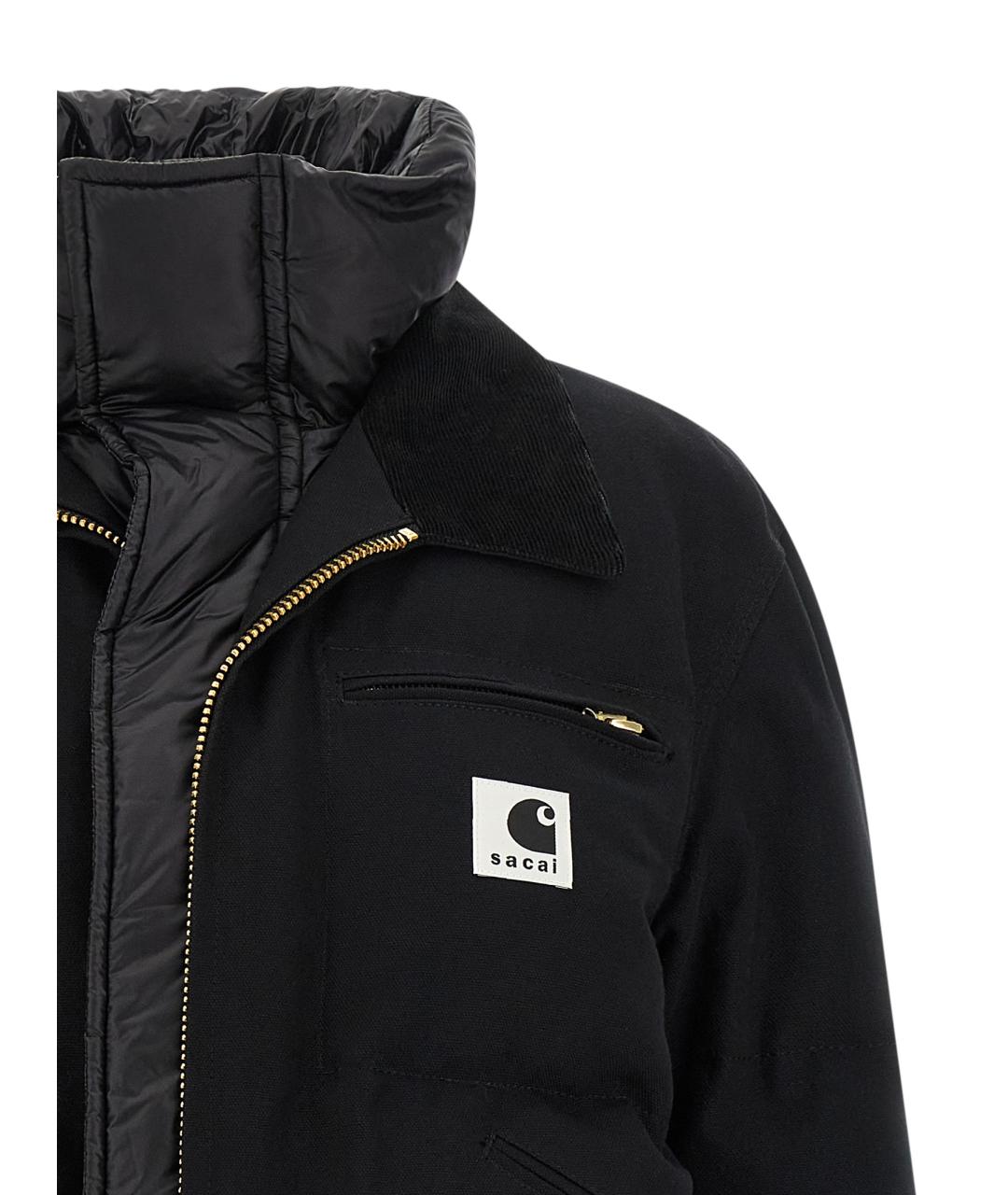 SACAI Черная хлопковая куртка, фото 3