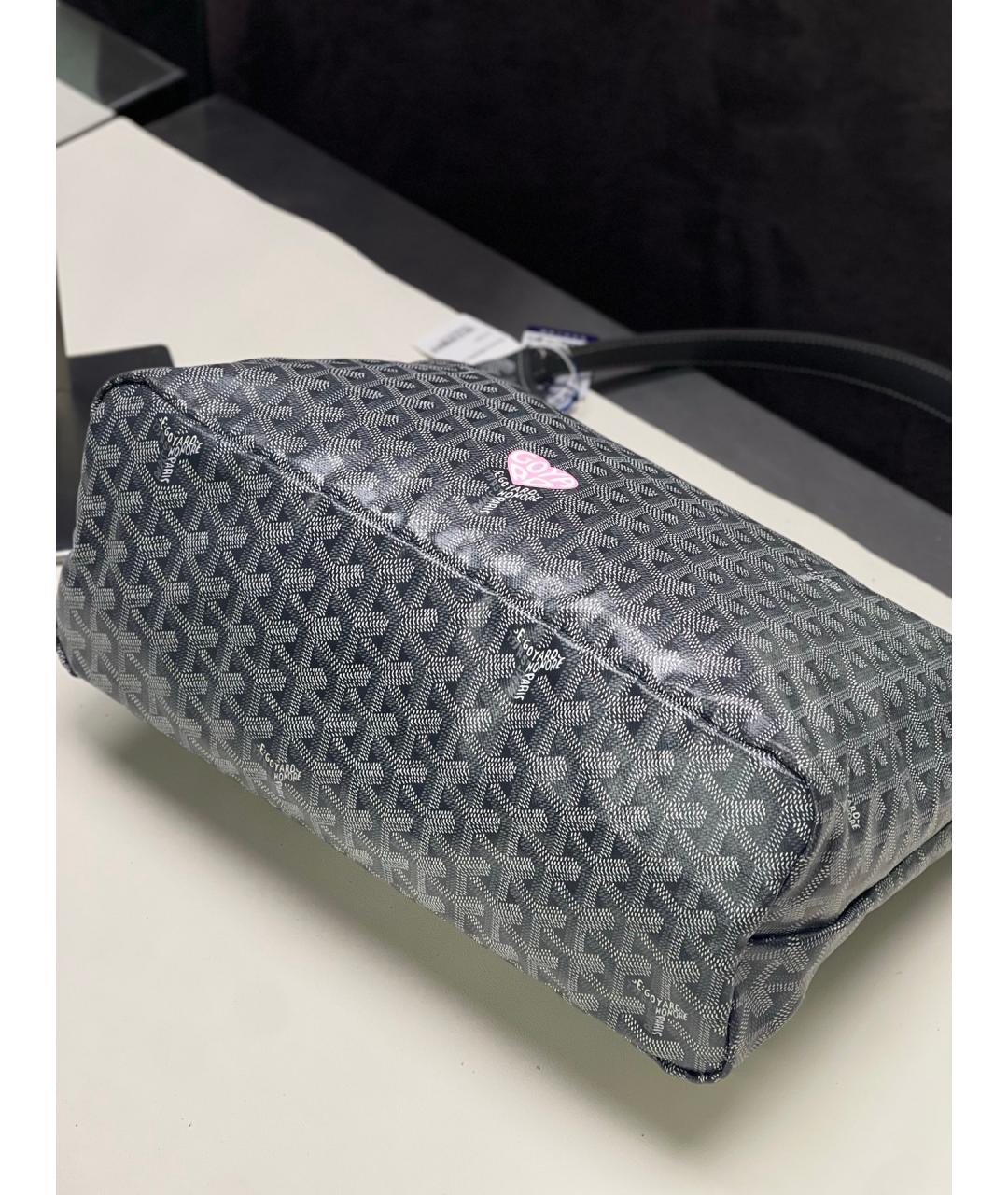 GOYARD Серая сумка через плечо из искусственной кожи, фото 5