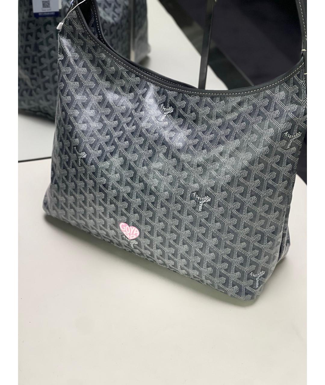 GOYARD Серая сумка через плечо из искусственной кожи, фото 4