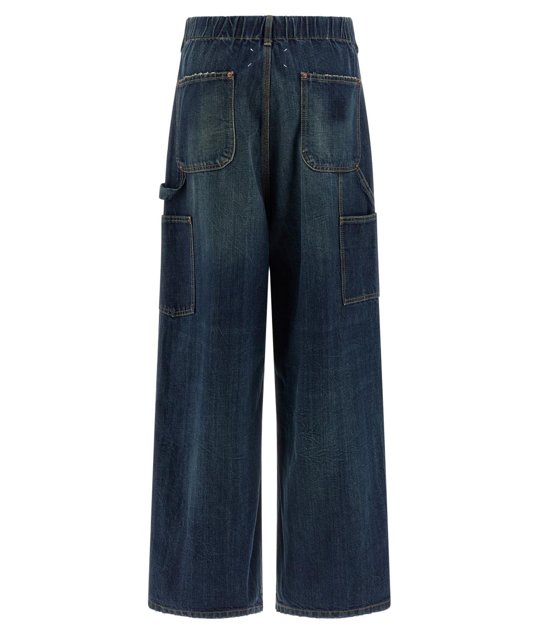 MAISON MARGIELA Синие хлопковые прямые джинсы, фото 2