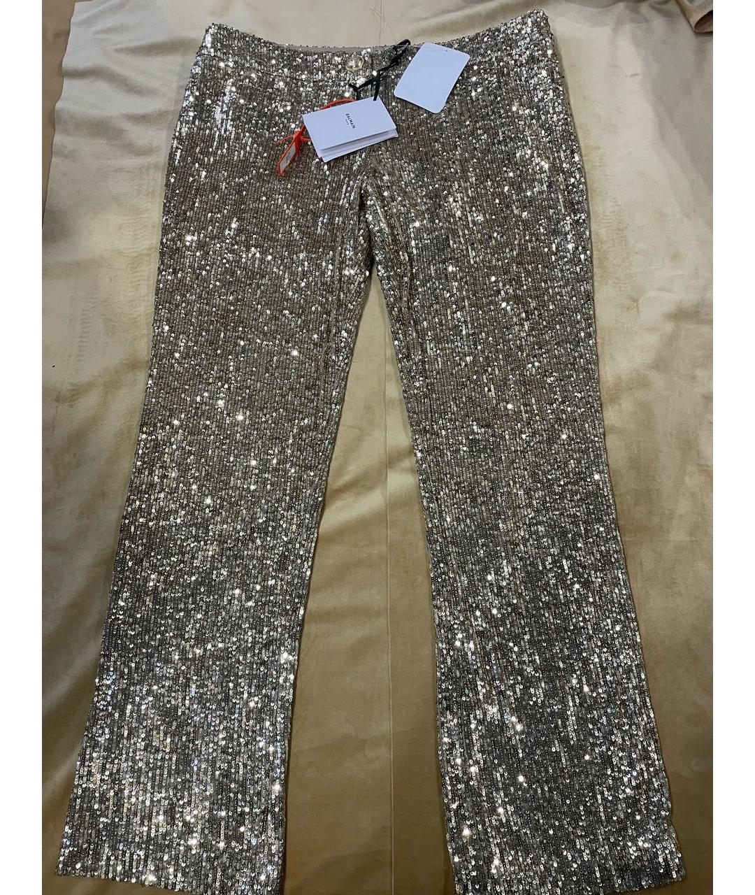 BALMAIN Золотые шелковые кюлоты, фото 2