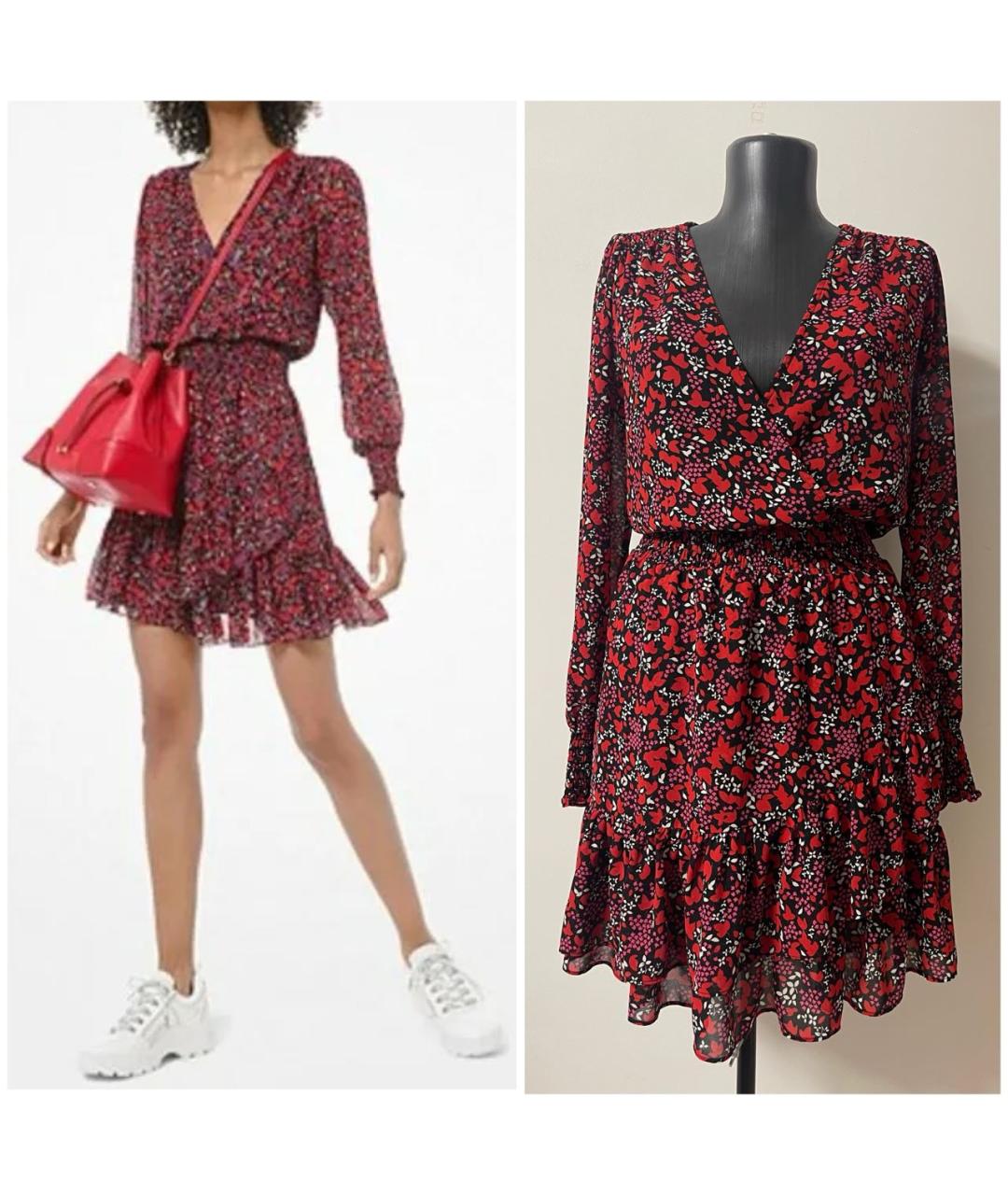 MICHAEL MICHAEL KORS Красное полиэстеровое повседневное платье, фото 2