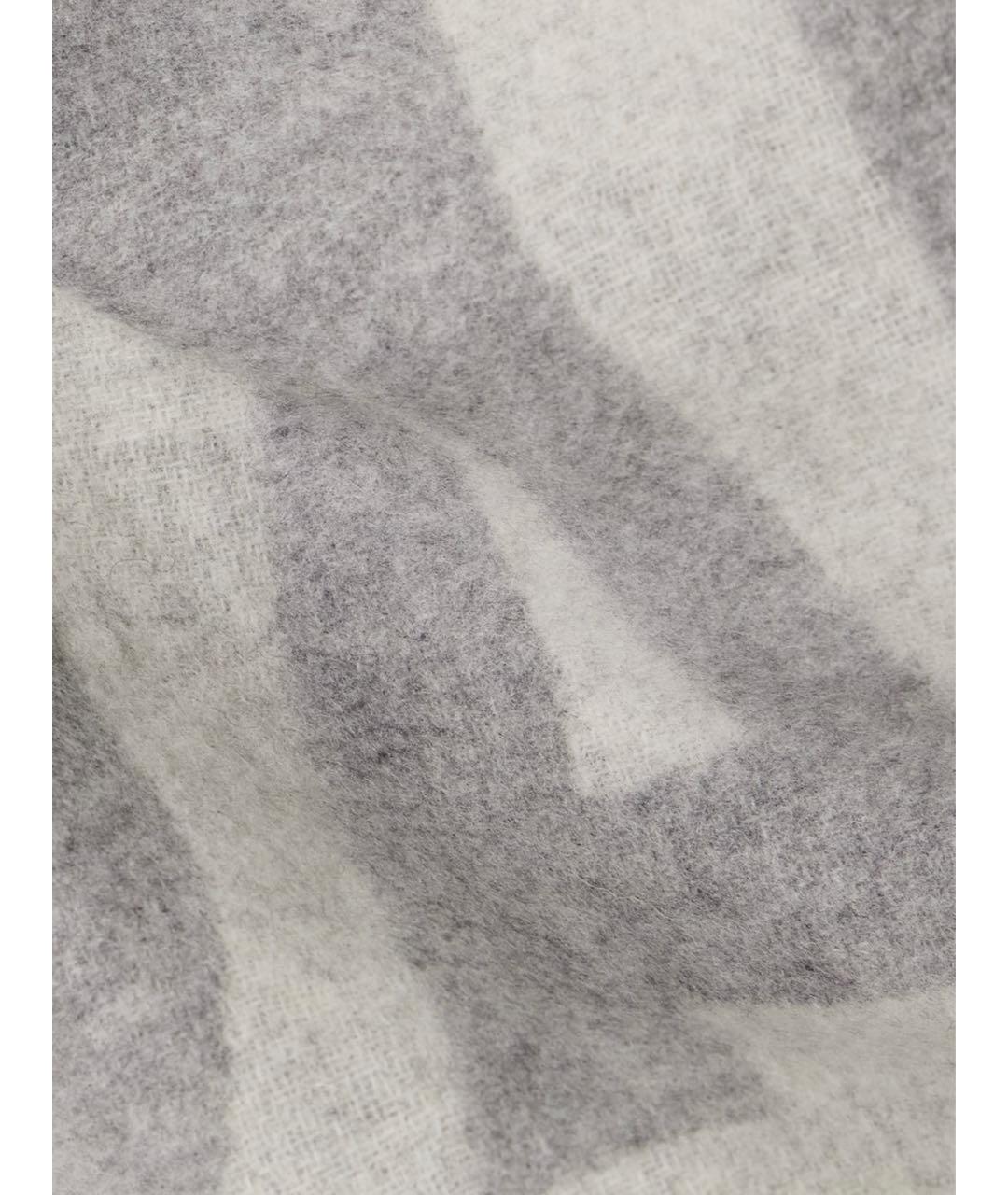 JACQUEMUS Серый шерстяной шарф, фото 3