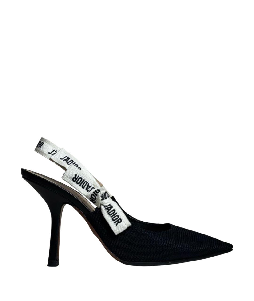 CHRISTIAN DIOR Черные текстильные туфли, фото 1