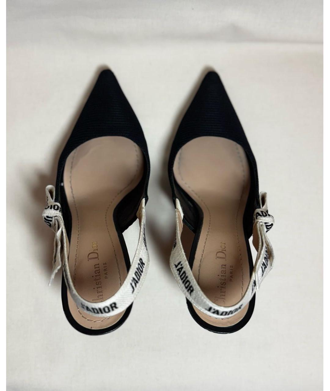 CHRISTIAN DIOR Черные текстильные туфли, фото 3
