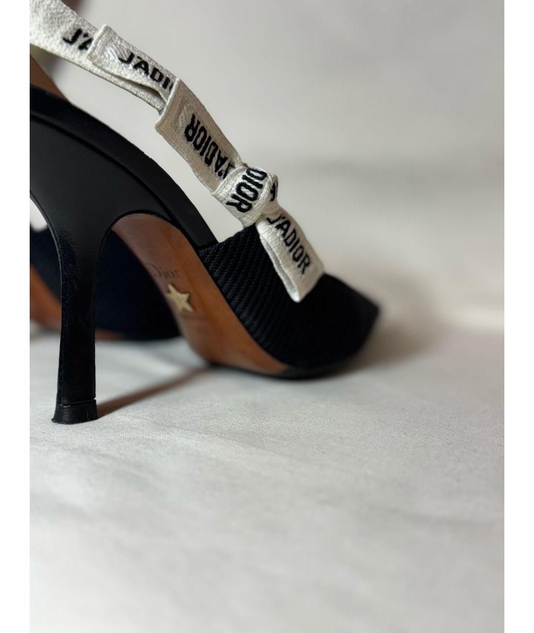 CHRISTIAN DIOR Черные текстильные туфли, фото 7