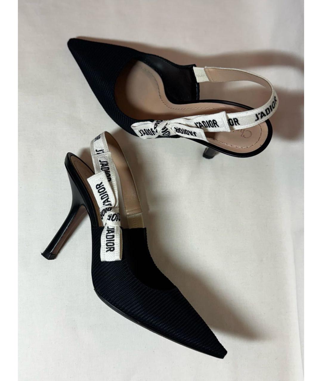 CHRISTIAN DIOR Черные текстильные туфли, фото 8