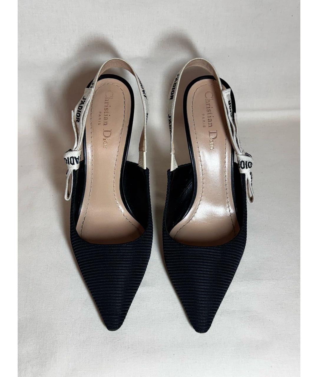 CHRISTIAN DIOR Черные текстильные туфли, фото 2
