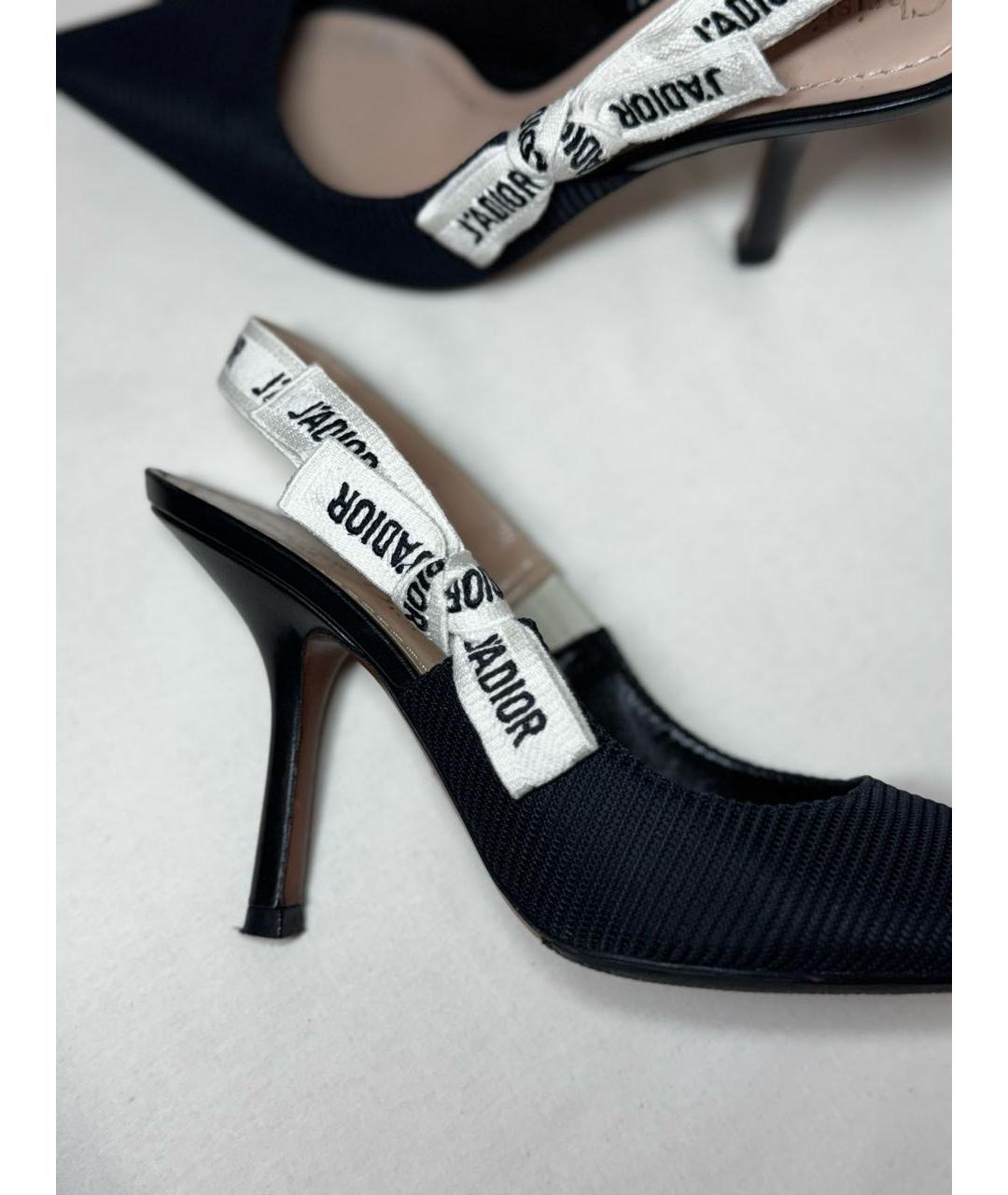 CHRISTIAN DIOR Черные текстильные туфли, фото 5
