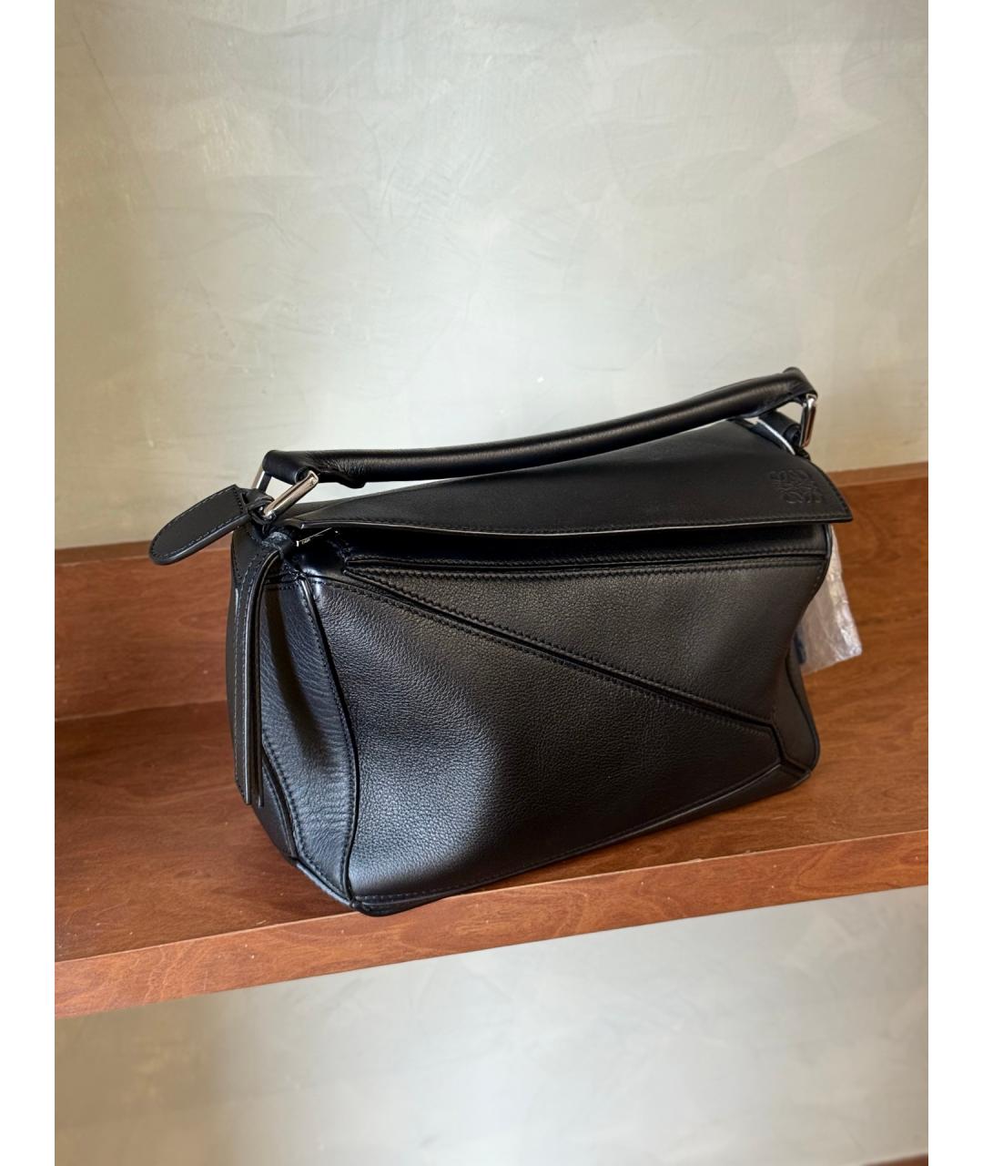 LOEWE Черная кожаная сумка через плечо, фото 4