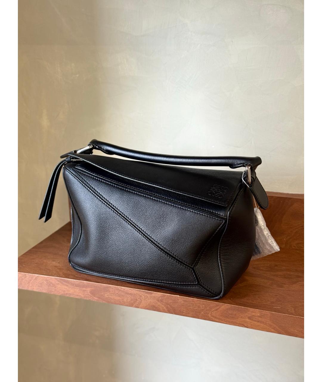 LOEWE Черная кожаная сумка через плечо, фото 3