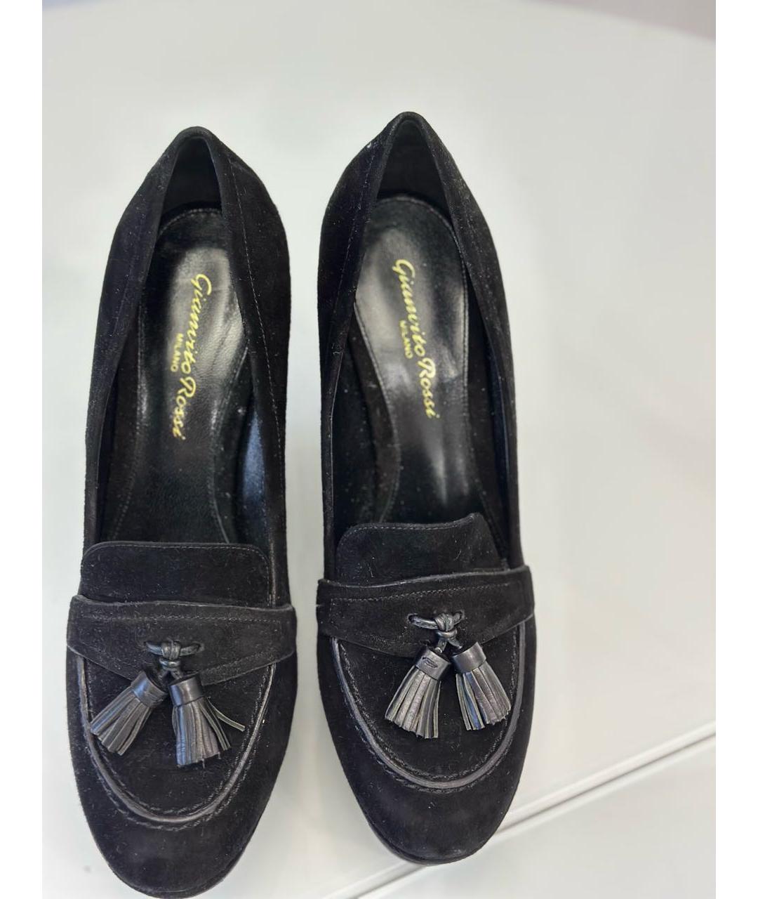 GIANVITO ROSSI Черные замшевые туфли, фото 5