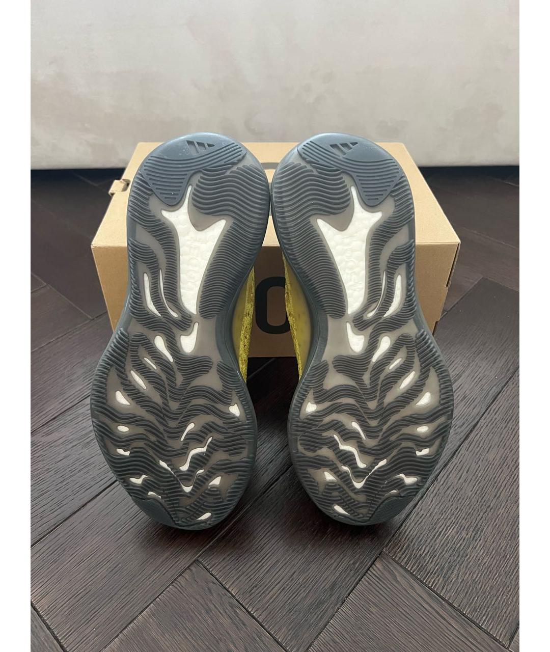 ADIDAS YEEZY Зеленые текстильные низкие кроссовки / кеды, фото 8