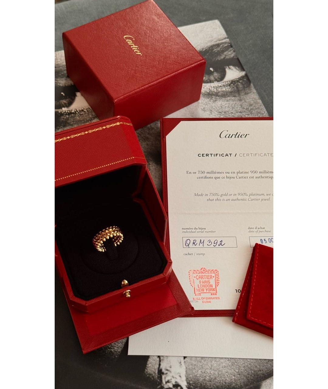 CARTIER Желтое кольцо из желтого золота, фото 7