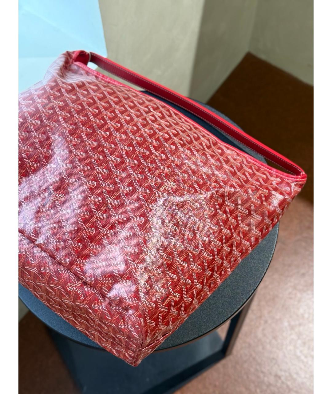 GOYARD Красная сумка через плечо из искусственной кожи, фото 6