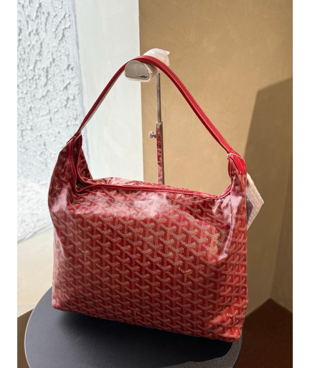 GOYARD Красная сумка через плечо из искусственной кожи, фото 7