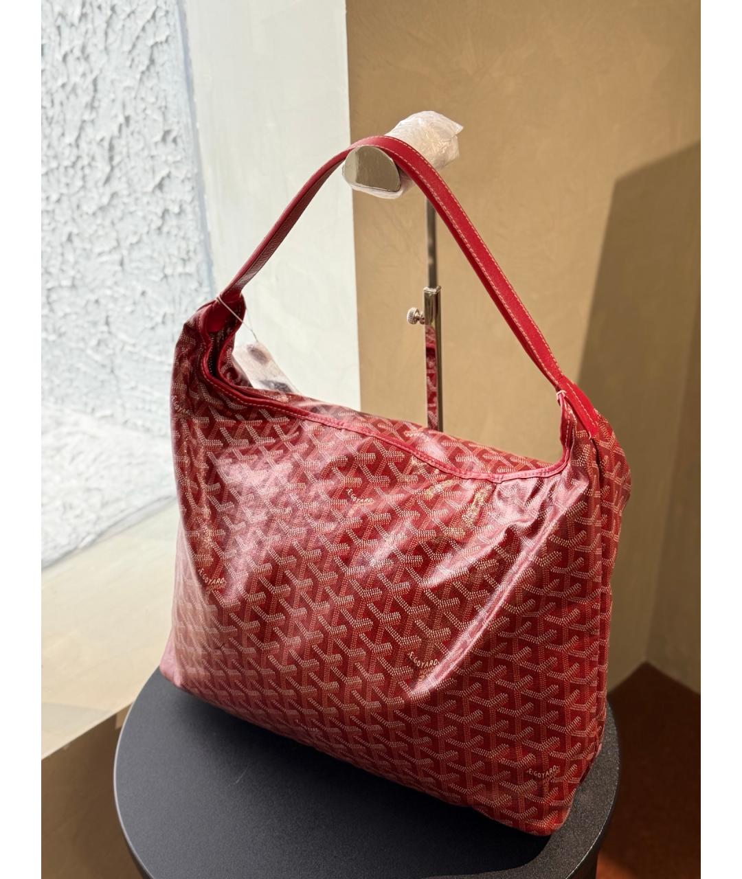 GOYARD Красная сумка через плечо из искусственной кожи, фото 4