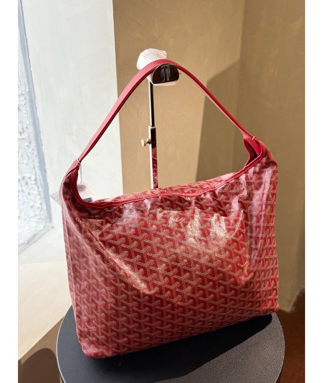 GOYARD Красная сумка через плечо из искусственной кожи, фото 3