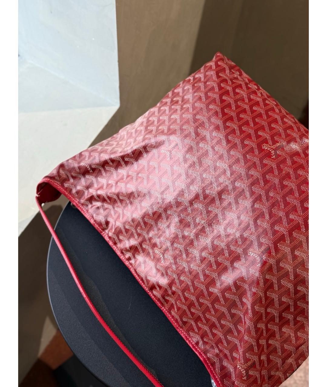 GOYARD Красная сумка через плечо из искусственной кожи, фото 5