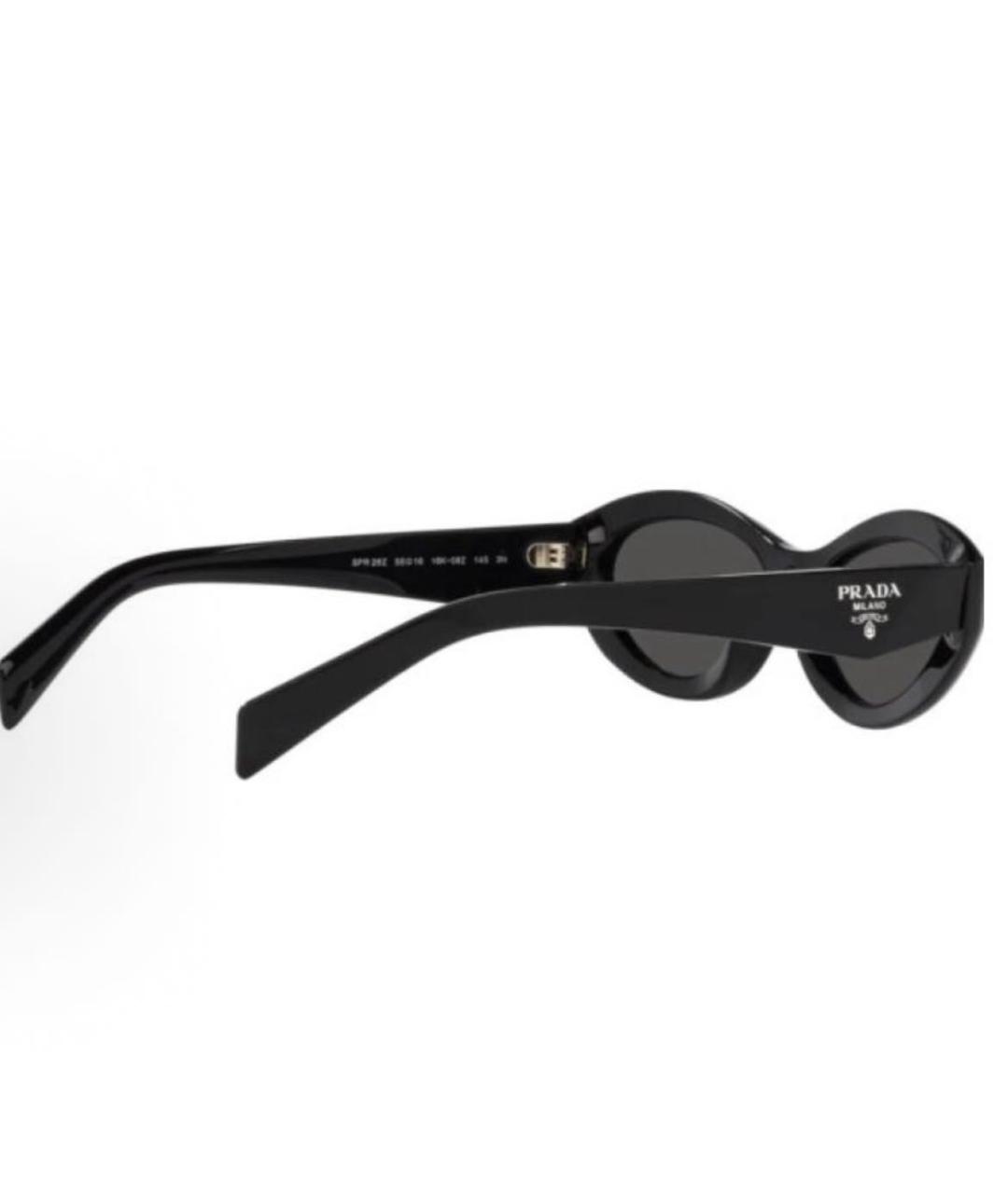 PRADA Черные пластиковые солнцезащитные очки, фото 4