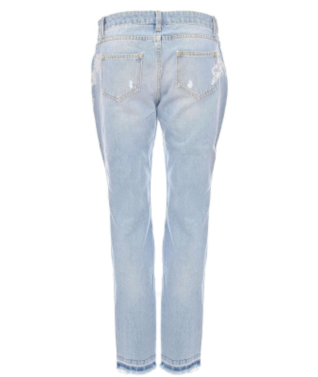ERMANNO SCERVINO Голубые хлопковые джинсы слим, фото 2