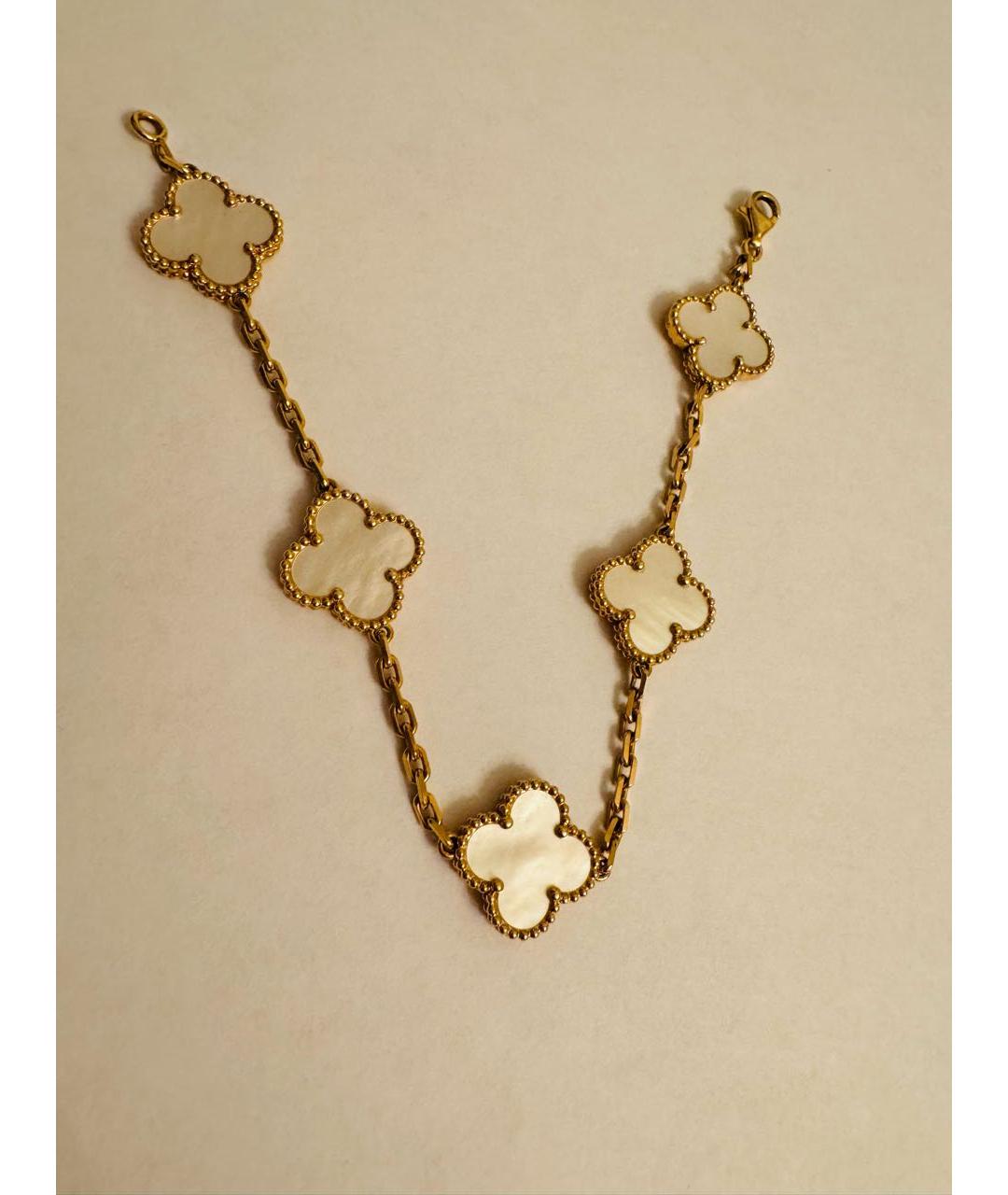 VAN CLEEF & ARPELS Белый браслет из желтого золота, фото 5