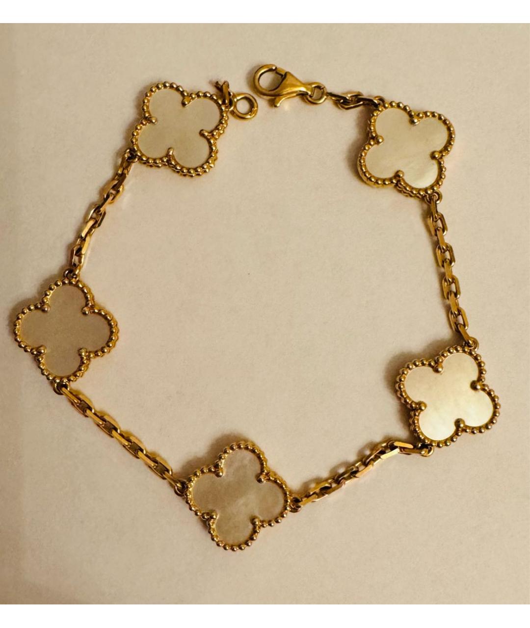 VAN CLEEF & ARPELS Белый браслет из желтого золота, фото 2
