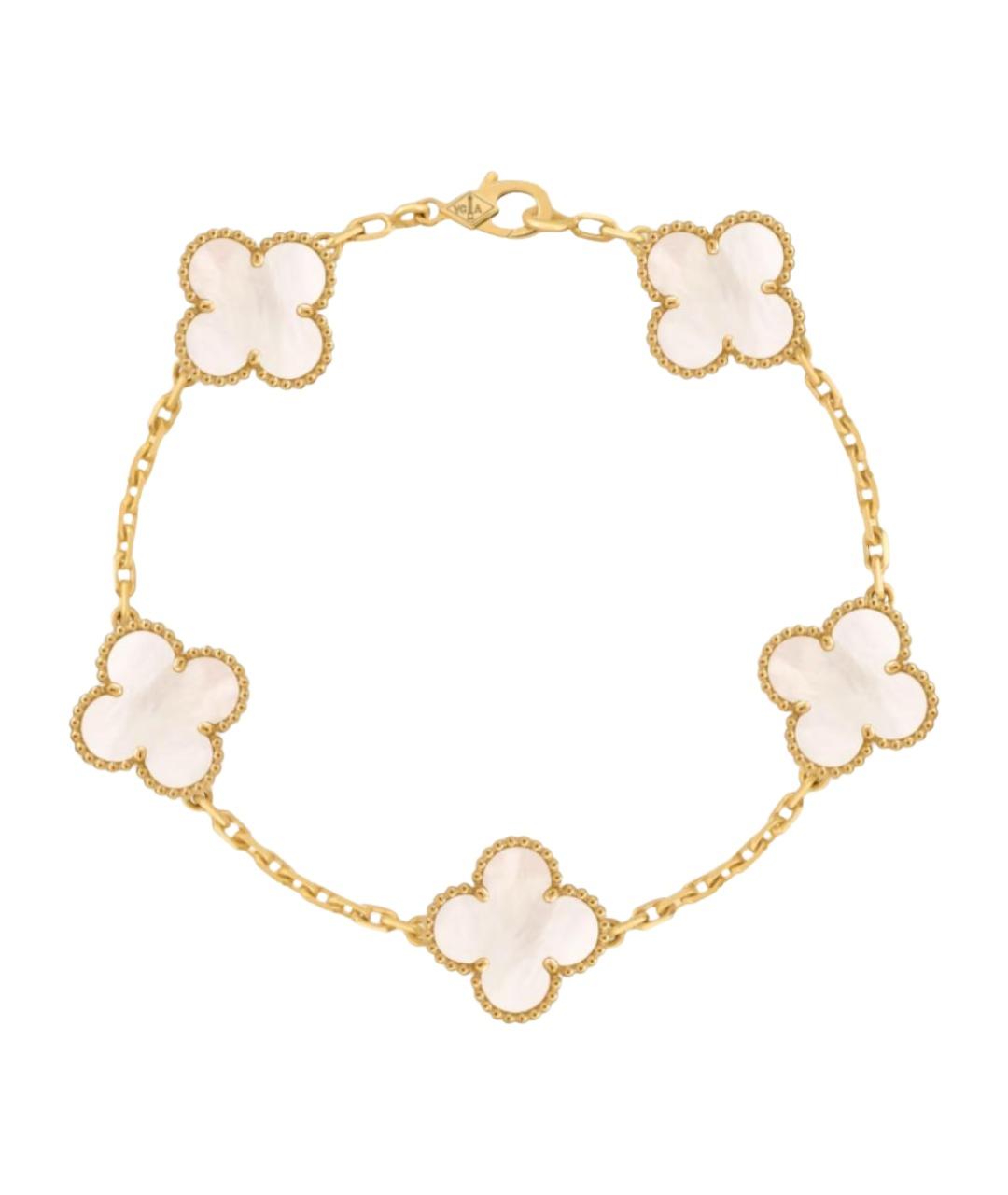 VAN CLEEF & ARPELS Белый браслет из желтого золота, фото 1